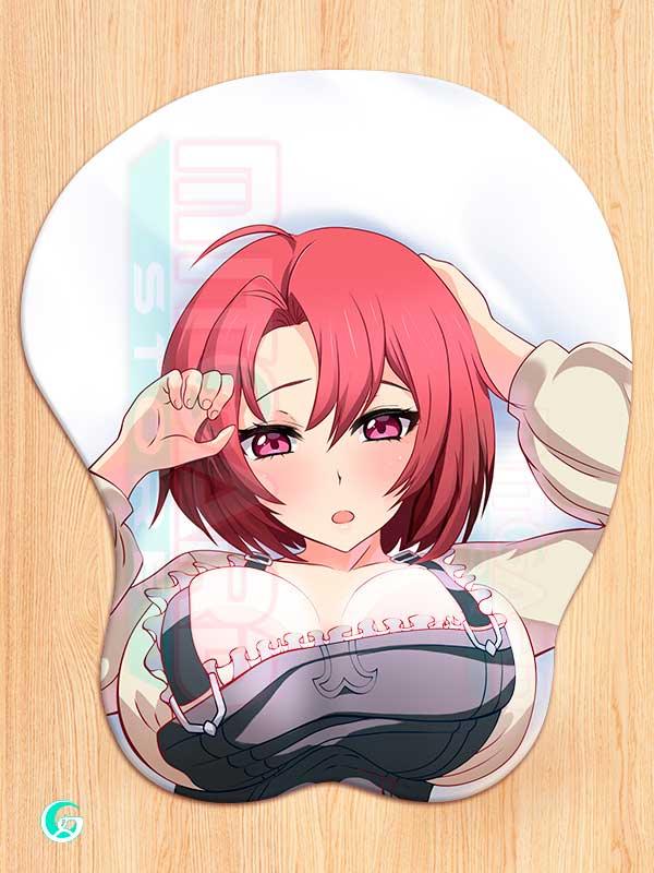 Cow girl 3D Mouse pad with Gel Wrist rest